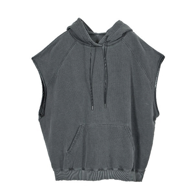 AMERI DAMAGE SLEEVELESS HOODIE アメリ パーカー