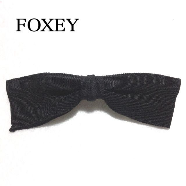 FOXEY リボンバレッタ/フォクシー ヘアクリップ 仏製 17㎝