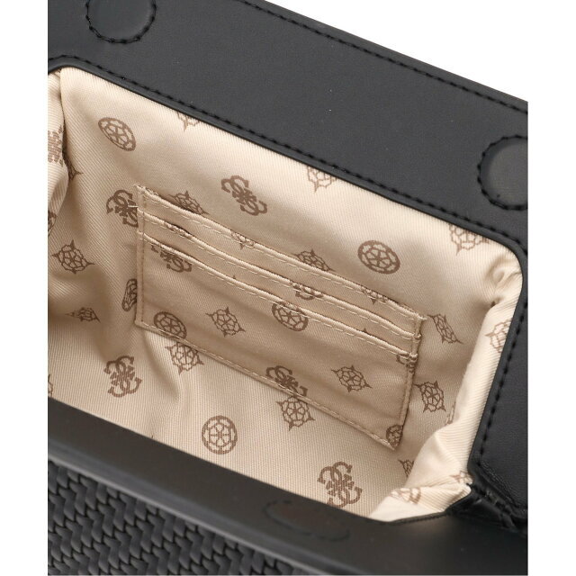 GUESS(ゲス)の【ブラック(BLA)】GUESS クラッチバッグ (W)ABEY Frame Clutch レディースのバッグ(クラッチバッグ)の商品写真