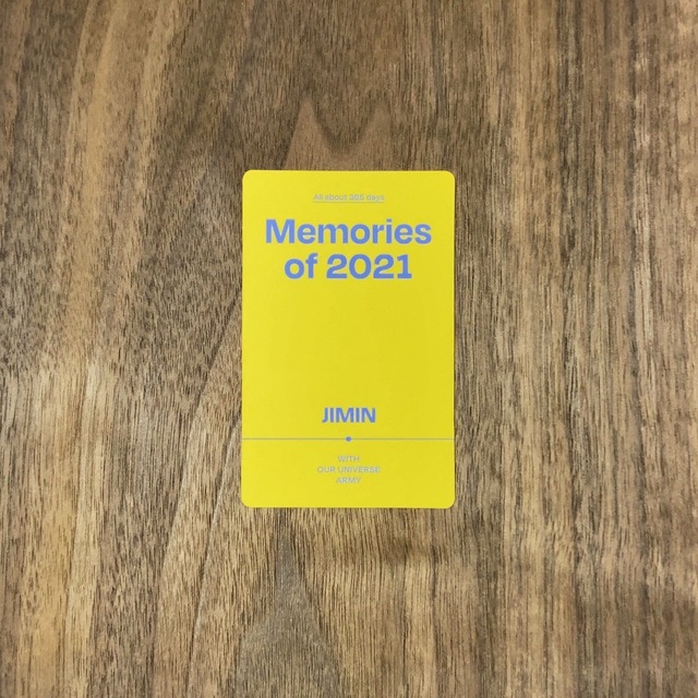 BTS ジミン Memories 2021 Blu-ray トレカ JIMIN