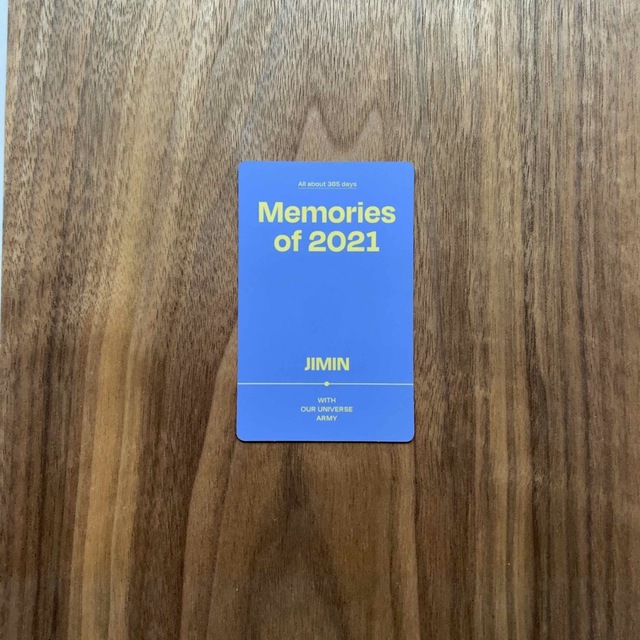 BTS ジミン Memories 2021 メモリーズ トレカ JIMIN