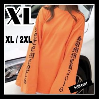 韓国 ストリート 袖ロゴ ロングスリーブ ロンT 長袖 Tシャツ 男女兼用 新品(Tシャツ(長袖/七分))