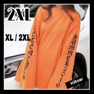 韓国 ストリート 袖ロゴ ロングスリーブ ロンT 長袖 Tシャツ 男女兼用 新品(Tシャツ/カットソー(七分/長袖))