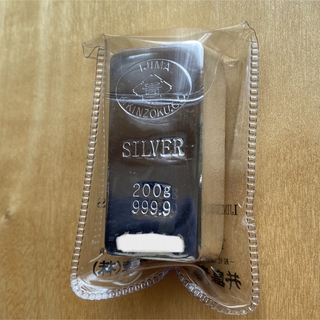 銀 インゴット 200g バー エンタメ/ホビーの美術品/アンティーク(金属工芸)の商品写真