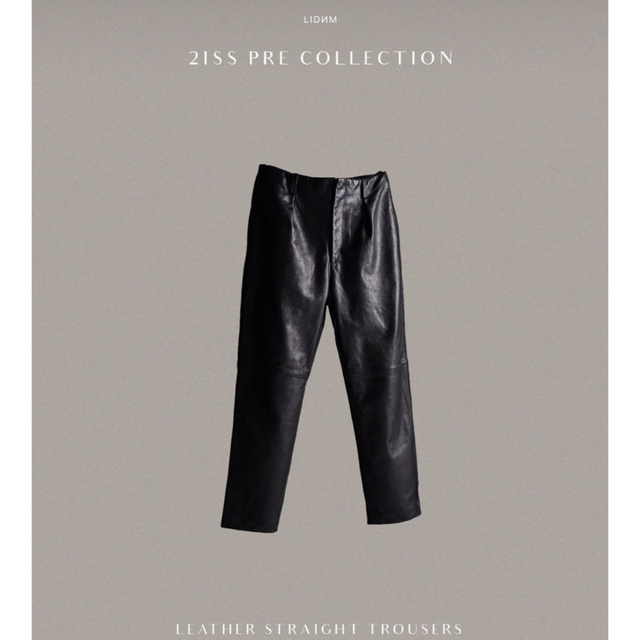 LIDNM(リドム)のLEATHER STRAIGHT TROUSERS メンズのパンツ(スラックス)の商品写真