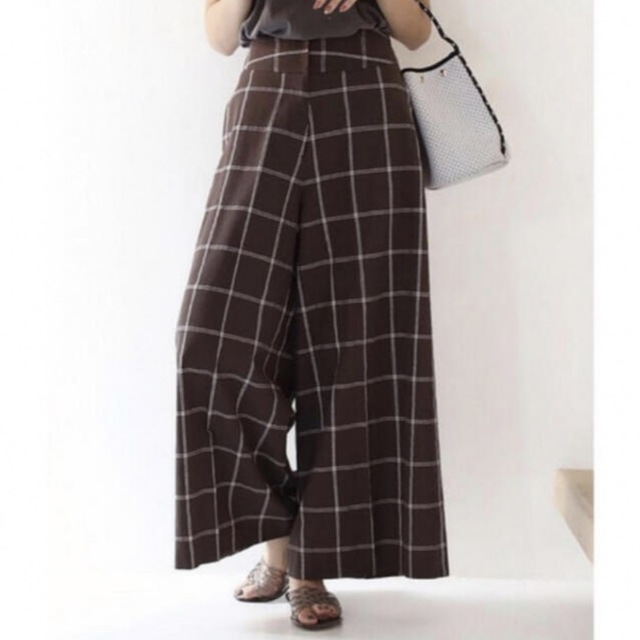 TODAYFUL - TODAYFUL ハイウエストチェックパンツ ゆったり TODAYFUL - TODAYFUL ハイウエストチェックパンツ ゆったり