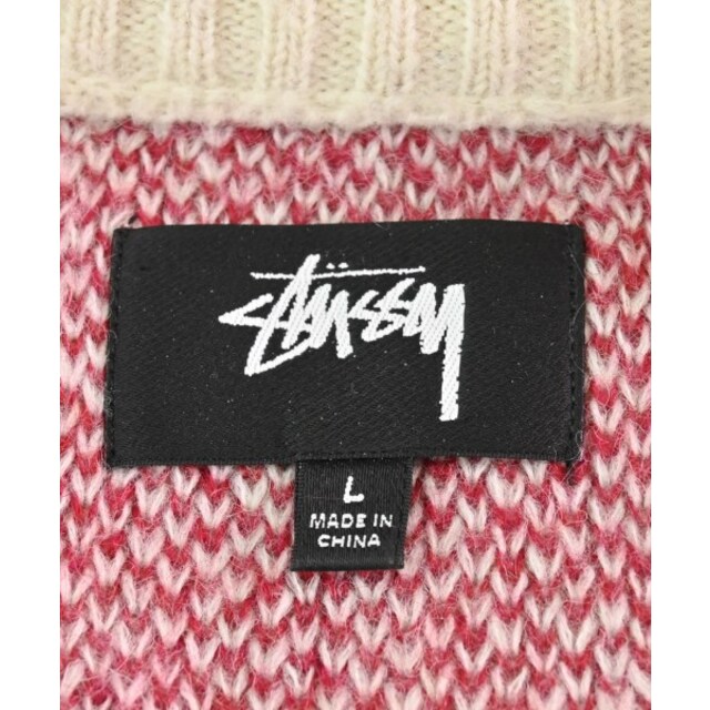 メンズ STUSSY ステューシー ニット・セーター L 白 【古着】【中古