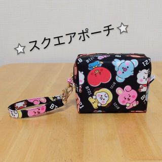 《ぴぐみん様専用》スクエアポーチ ハンドメイド【BT黒】(ポーチ)