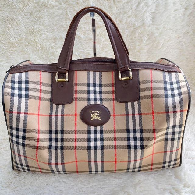 BURBERRY(バーバリー)のバーバリー/BURBERRY ボストンバッグ　ノバチェック　大容量　旅行　ホース メンズのバッグ(ボストンバッグ)の商品写真