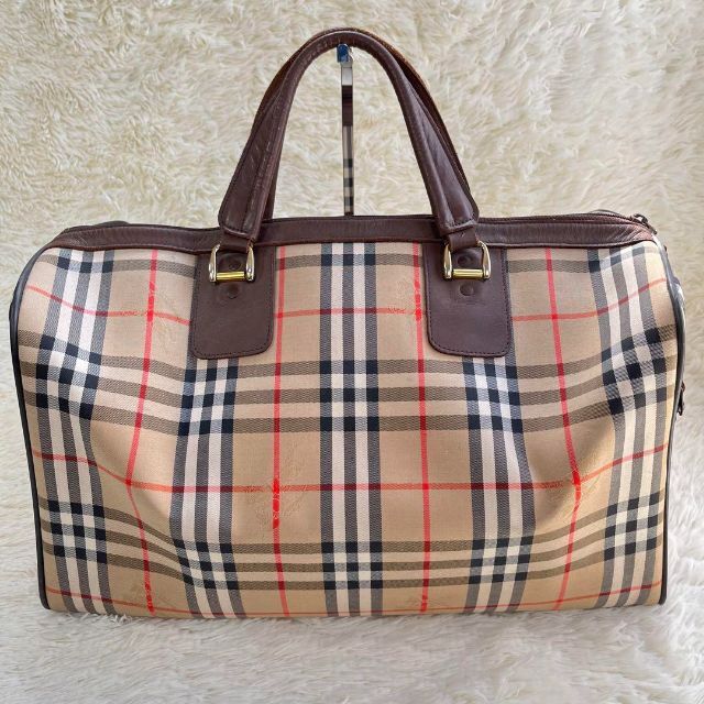 BURBERRY(バーバリー)のバーバリー/BURBERRY ボストンバッグ　ノバチェック　大容量　旅行　ホース メンズのバッグ(ボストンバッグ)の商品写真