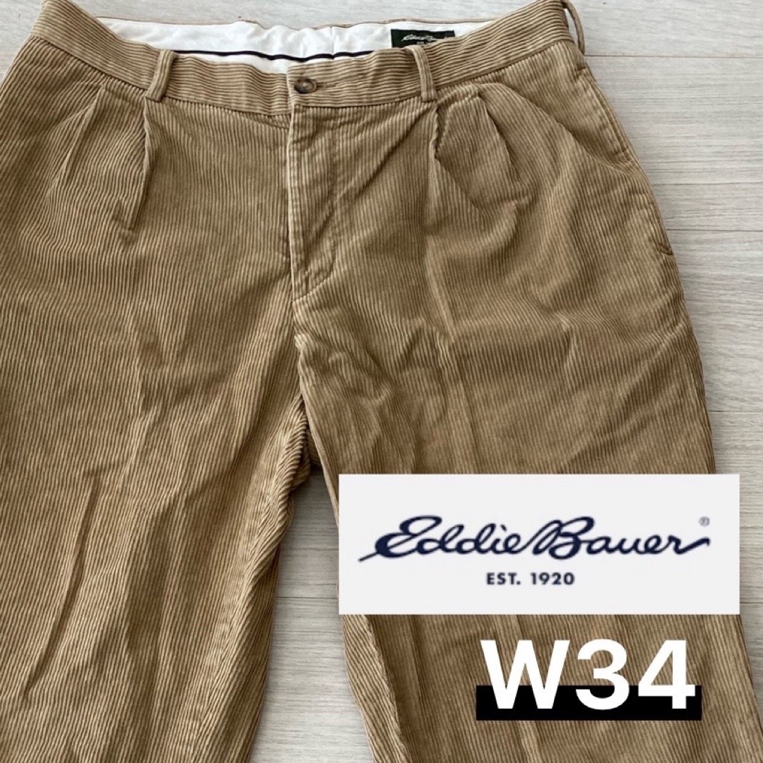 Eddie Bauer(エディーバウアー)のエディーバウアー 90s コーディロイ 太め 極太 ワイドパンツ オーバーサイズ メンズのパンツ(スラックス)の商品写真