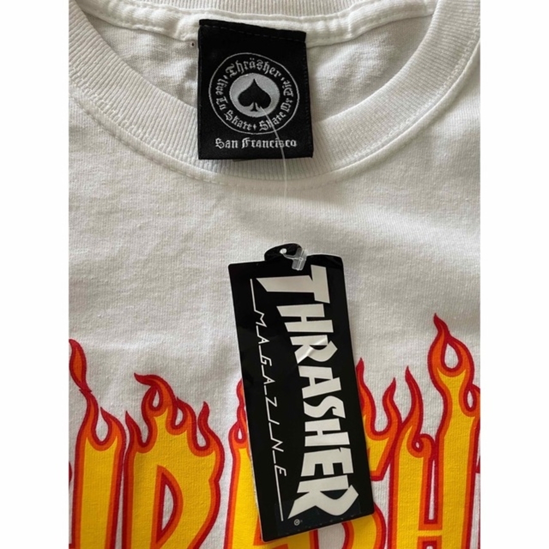 THRASHER(スラッシャー)の新品 スラッシャー ファイヤーパターン ロゴ プリント ストリート スケーター メンズのトップス(Tシャツ/カットソー(半袖/袖なし))の商品写真