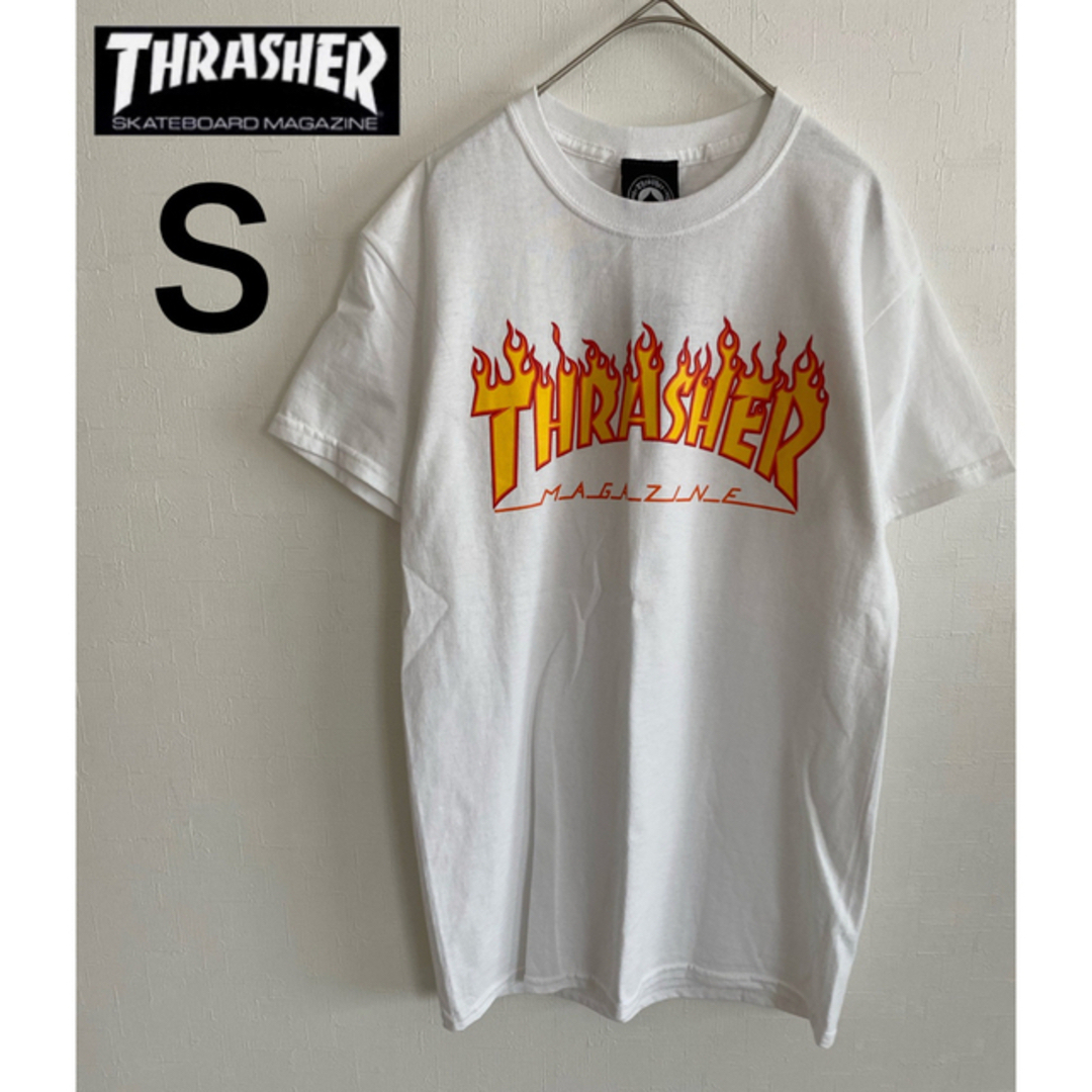 THRASHER(スラッシャー)の新品 スラッシャー ファイヤーパターン ロゴ プリント ストリート スケーター メンズのトップス(Tシャツ/カットソー(半袖/袖なし))の商品写真