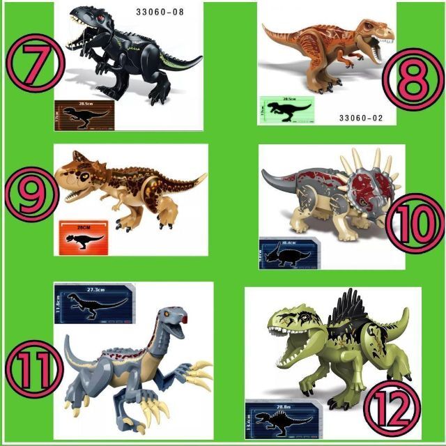 レゴ互換　恐竜　特大サイズ　6点セット　ジュラシックワールド　おもちゃ 2