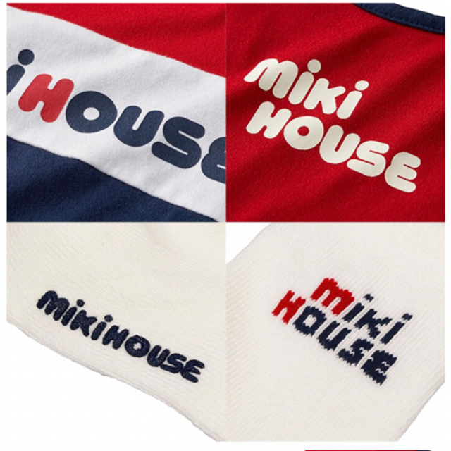 mikihouse(ミキハウス)の完売品！ミキハウス ショートオール&スタイ&ソックス キッズ/ベビー/マタニティのベビー服(~85cm)(ロンパース)の商品写真