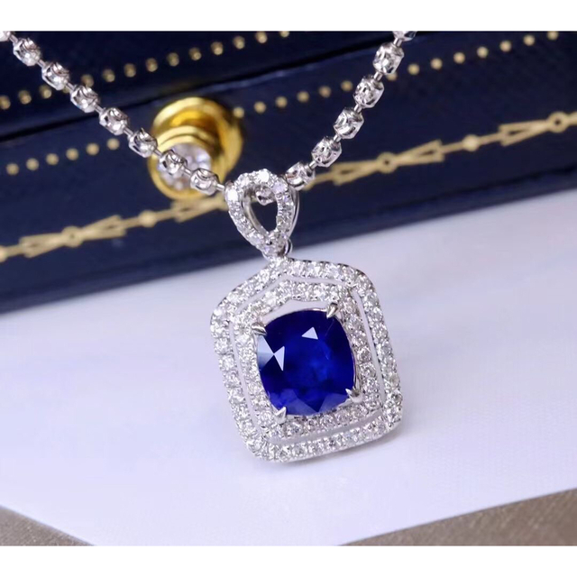 天然 ロイヤルブルーサファイア ダイヤ  ペンダントトップ1.28ct ¥