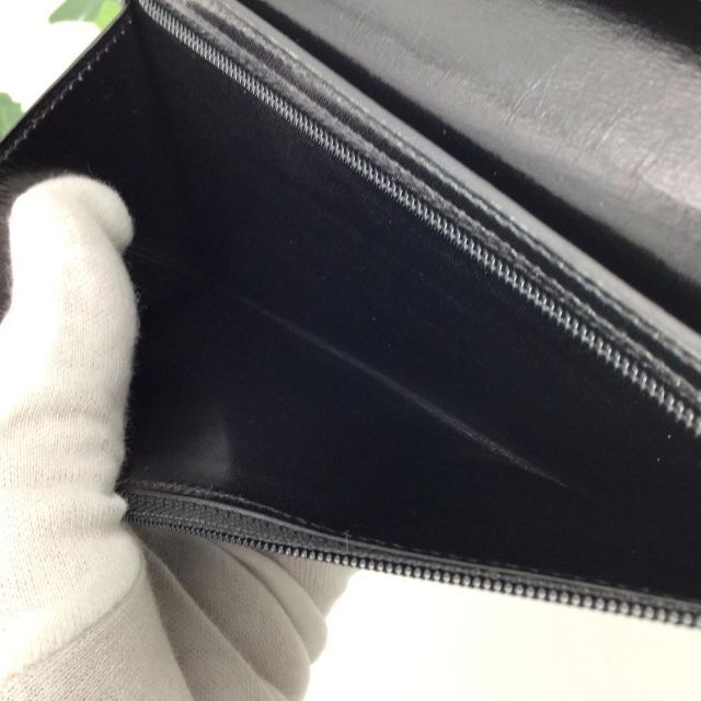 HERMES エルメス ベアン タデラクト G金具 □B 長財布 ブラックカーフ