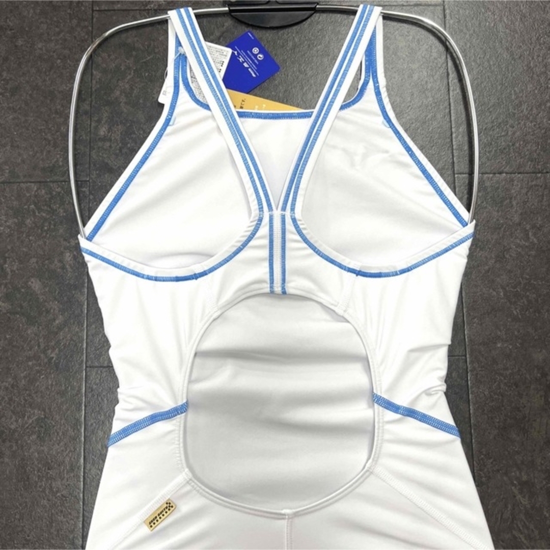 MIZUNO(ミズノ)のミズノ　女性用　エクサースーツ　ホワイト×ブルー　Lサイズ　新品 レディースの水着/浴衣(水着)の商品写真