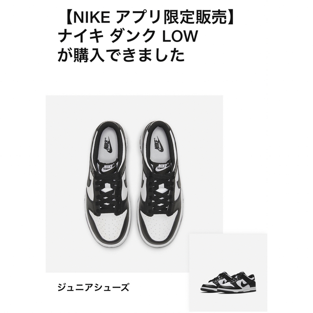 NIKE(ナイキ)のNike Dunk Low (GS) "White/Black" 23.5cm レディースの靴/シューズ(スニーカー)の商品写真