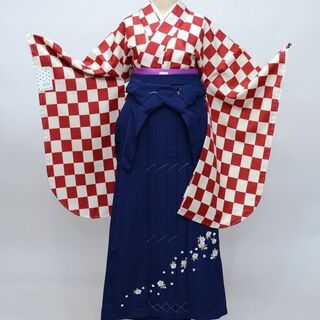 二尺袖 着物 袴フルセット ANEN 着物生地は日本製 袴変更可 NO26237(振袖)