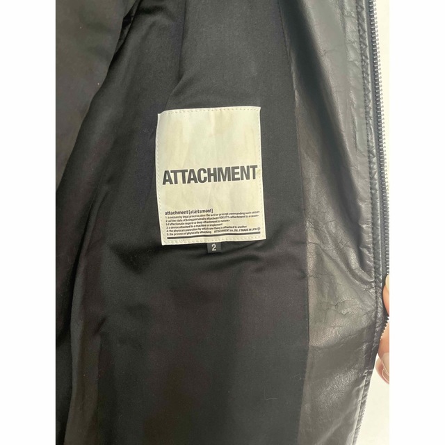 ATTACHIMENT(アタッチメント)のATTACHMENT アタッチメント フード付き レザージャケット メンズのジャケット/アウター(レザージャケット)の商品写真