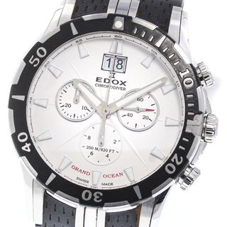 エドックス(EDOX)の訳あり エドックス EDOX 10022-3-AIN グランドオーシャン クロノグラフ ダイバー ビッグデイト クォーツ メンズ 箱・保証書付き_715017【ev20】(腕時計(アナログ))