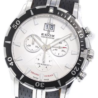 エドックス(EDOX)の訳あり エドックス EDOX 10022-3-AIN グランドオーシャン クロノグラフ ダイバー ビッグデイト クォーツ メンズ 箱・保証書付き_715017(腕時計(アナログ))