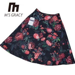 エムズグレイシー(M'S GRACY)の【新品】21SS エムズグレイシー M'S GRACY フラワー 38 スカート(ひざ丈スカート)