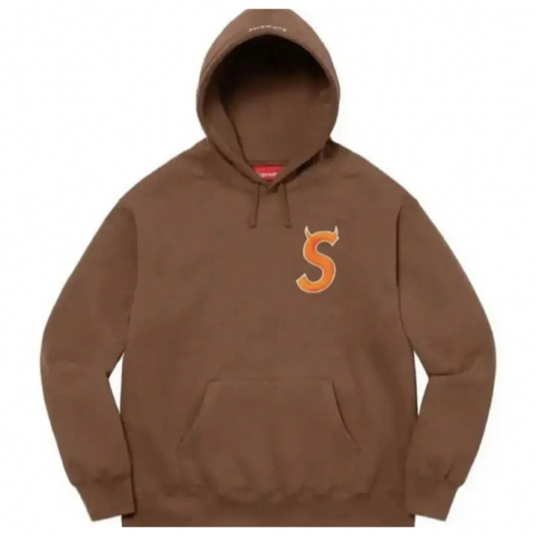 [人気❗️] 極美品　Supreme  L  ロゴ  ツノパーカー  堀米雄斗　黒