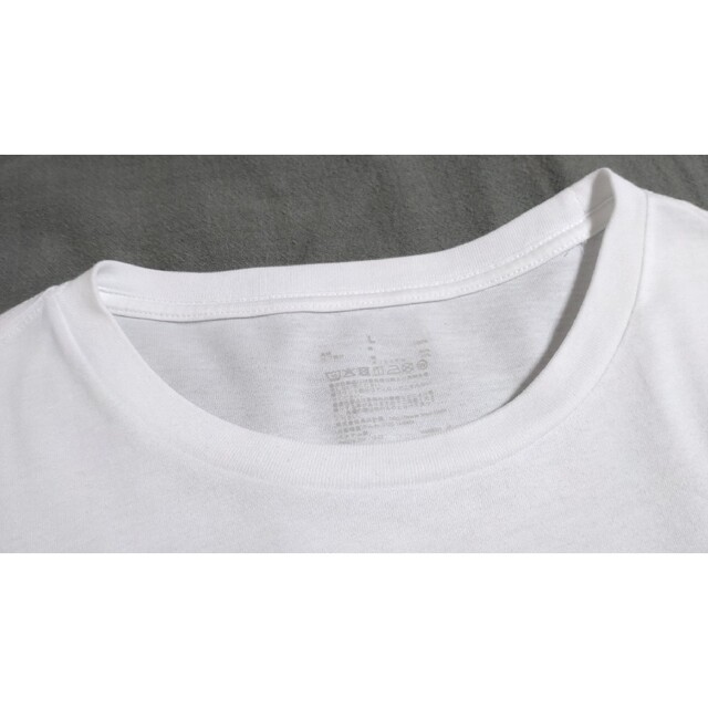 MUJI (無印良品)(ムジルシリョウヒン)の無印良品 長袖 Tシャツ ホワイト L メンズのトップス(Tシャツ/カットソー(七分/長袖))の商品写真