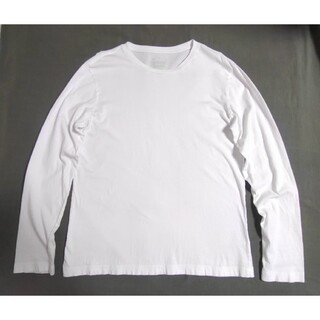ムジルシリョウヒン(MUJI (無印良品))の無印良品 長袖 Tシャツ ホワイト L(Tシャツ/カットソー(七分/長袖))