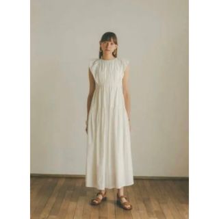 クラネ(CLANE)のBROAD SHOULDER ONE PIECE 新品(ロングワンピース/マキシワンピース)