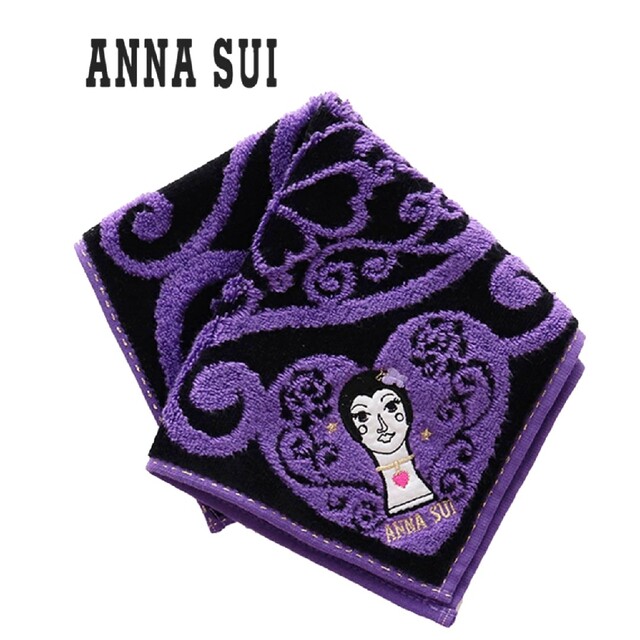 ANNA SUI(アナスイ)の新品【ANNA SUI】 アナ スイ ドール柄 タオルハンカチ レディースのファッション小物(ハンカチ)の商品写真