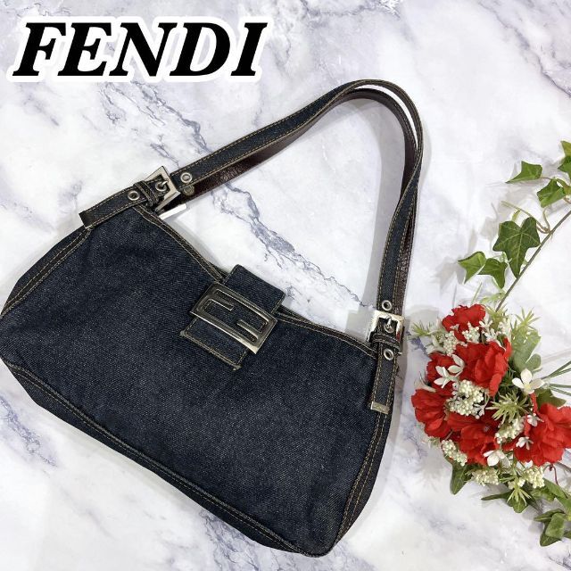 数量は多】 FENDI デニム ハンドバッグ フェンディ マンマバケット