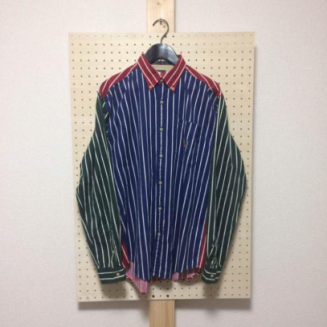 TOMMY HILFIGER(トミーヒルフィガー)の90s 古着 TOMMY HILFIGER ストライプBDシャツ マルチカラー  メンズのトップス(シャツ)の商品写真