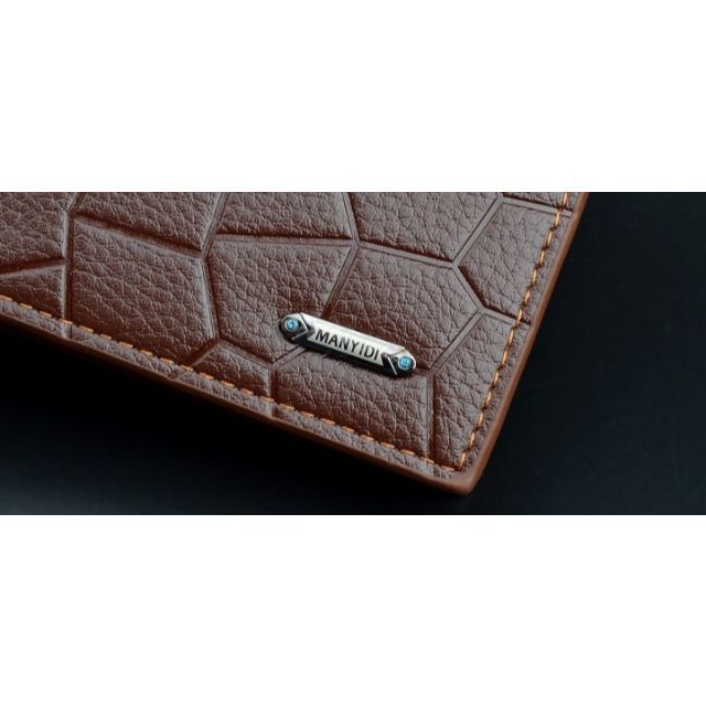 財布 二つ折り 小さいふ メンズ レザー 革 ブラウン 茶 新品【PN0749】 メンズのファッション小物(折り財布)の商品写真