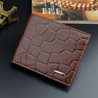 二つ折り財布 メンズ レザーウォレット 新品 人気 キャメル 茶【PN0749】(折り財布)