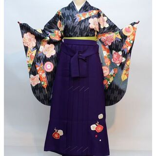 二尺袖 着物 袴フルセット From KYOTO 刺繍袴 NO29776(振袖)