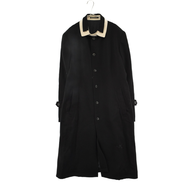 Yohji Yamamoto POUR HOMME ヨウジヤマモト プールオム 22AW WOOL TUXEDO LAYERED COLLAR JACKET HE-J32-107 重衿コート風ジャケット ウールロングコート ブラック