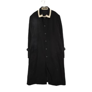 ヨウジヤマモト(Yohji Yamamoto)のYohji Yamamoto POUR HOMME ヨウジヤマモト プールオム 22AW WOOL TUXEDO LAYERED COLLAR JACKET HE-J32-107 重衿コート風ジャケット ウールロングコート ブラック(フライトジャケット)