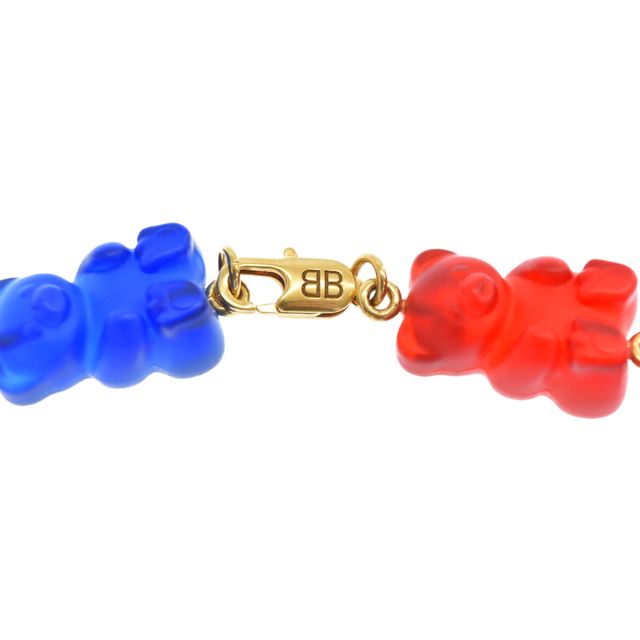 BALENCIAGA バレンシアガ GUMMY BEAR CHOKER NECKLACE IN BLUE グミ