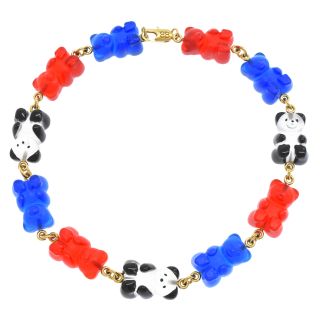 BALENCIAGA バレンシアガ GUMMY BEAR CHOKER NECKLACE IN BLUE グミ ベアー ネックレスチョーカー マルチ