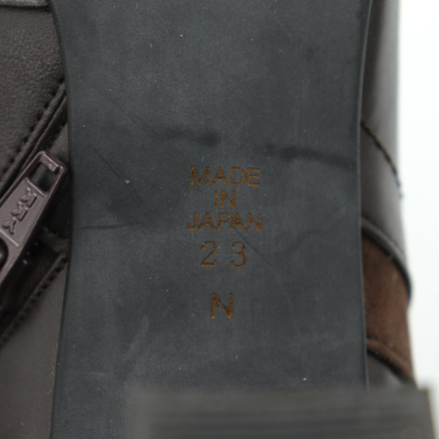 DIANA(ダイアナ)のダイアナ ショートブーツ 日本製 ブーティ サイドジップ チャンキーヒール ブランド シューズ 靴 レディース 23cmサイズ ブラウン DIANA レディースの靴/シューズ(ブーツ)の商品写真