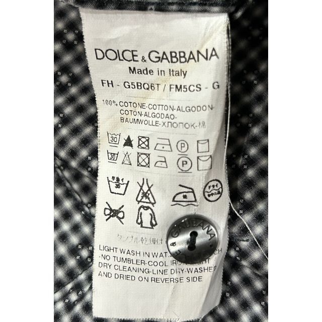 DOLCE&GABBANA(ドルチェアンドガッバーナ)の＊DOLCE&GABBANA GOLD 丸襟 チェックドレスシャツ 39-15 メンズのトップス(シャツ)の商品写真