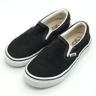 ヴァンズ(VANS)のバンズ スニーカー スリッポン V98CK キャンバス ローカット シューズ 靴 黒 ジュニア キッズ 男の子用 22cmサイズ ブラック VANS(スニーカー)