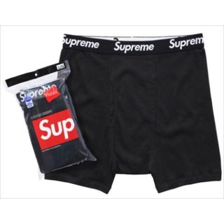 シュプリーム(Supreme)の送料無料！Supreme hanes ボクサーパンツ黒Ｓ正規品(ボクサーパンツ)