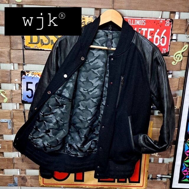 【定価￥7.7万】wjk 袖レザー　スタジャン　スタジアムジャンパー　Ｍサイズ