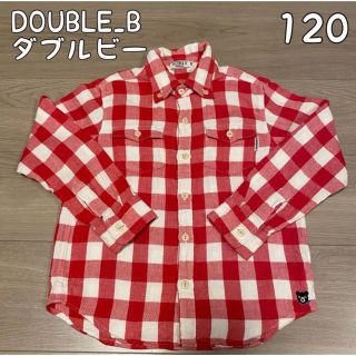 ダブルビー(DOUBLE.B)のダブルビー　チェックシャツ　120 (最終値下)(Tシャツ/カットソー)