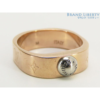 ルイヴィトン(LOUIS VUITTON)の美品 ルイヴィトン バーグ ナノグラム リング 指輪 ピンクゴールド M00214(リング(指輪))