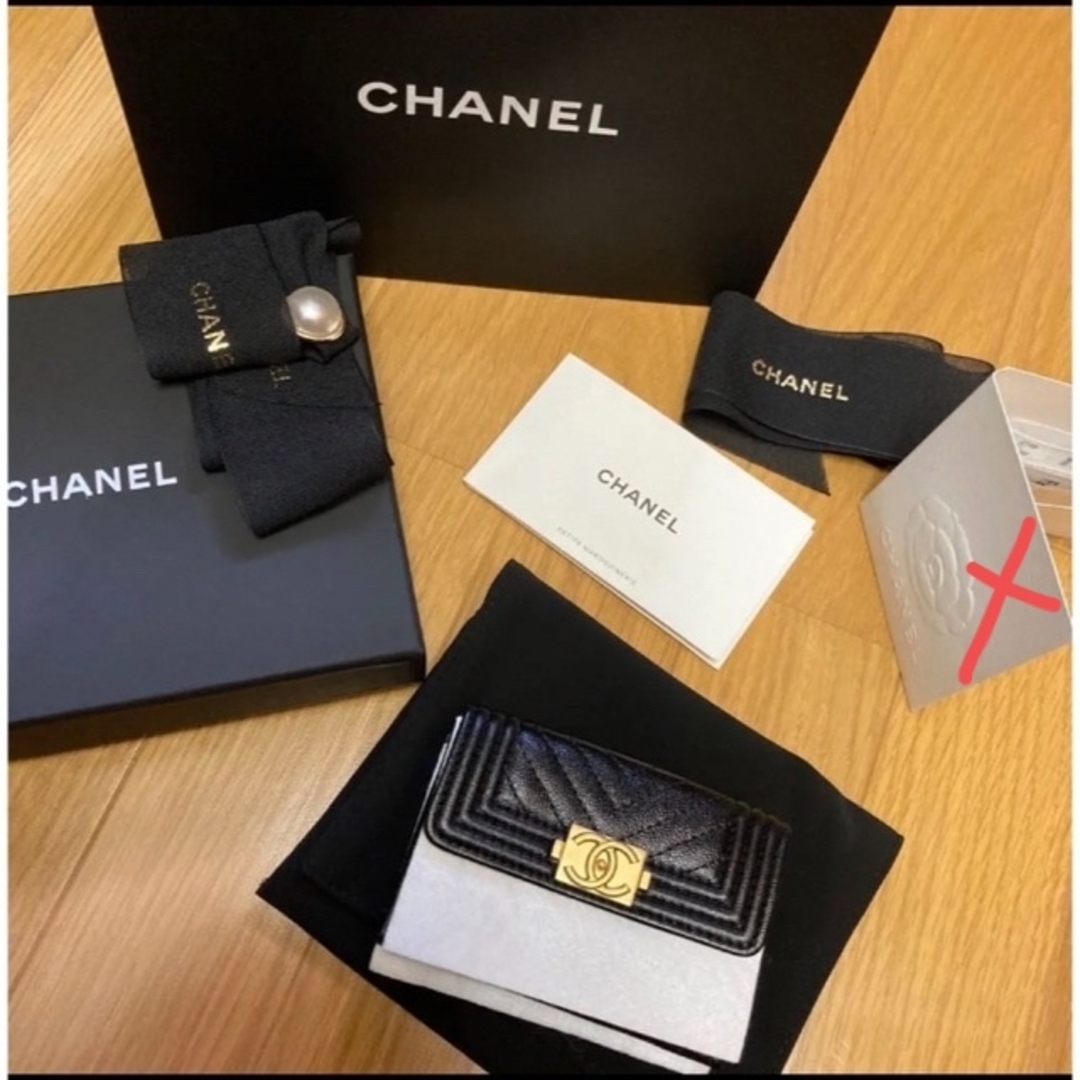 CHANEL(シャネル)の最終お値下げ　ほぼ未使用　CHANEL ボーイシャネル　コンパクトウォレット レディースのファッション小物(財布)の商品写真